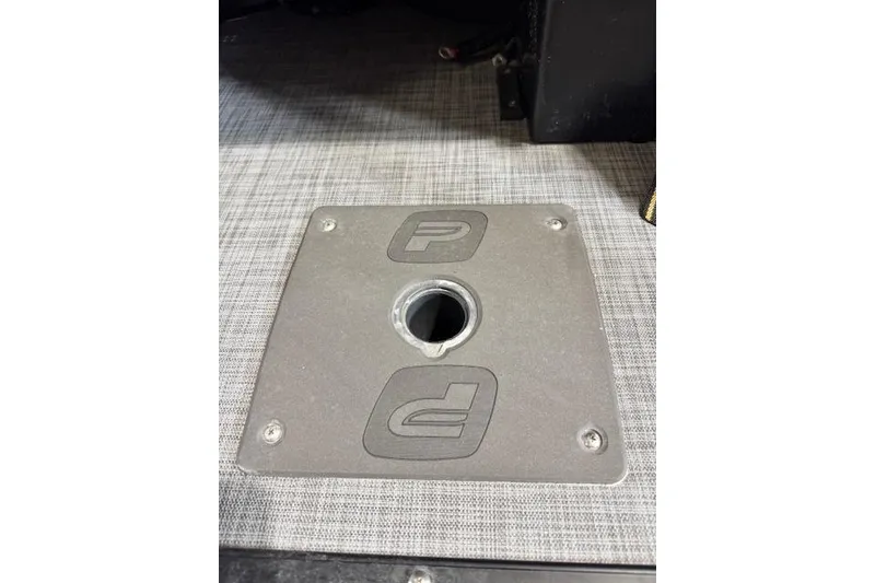 Slide: The Image of Close-up of a 2026 Princecraft Sportfisher 21-2RS boat floor mount. - 22