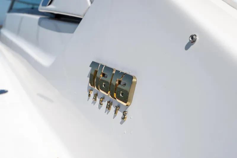 Slide: The Image of Close-up of Tiara Yachts 3100 Coronet logo, 2012 model. - 29