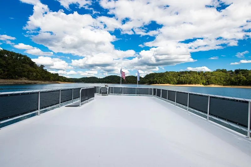 Slide: The Image of Rooftop deck of 2026 Sumerset Luxe II houseboat on a scenic lake. - 38