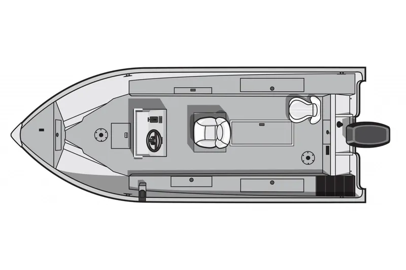 Slide: The Image of Manufacturer Provided Image: Top view layout of 2026 Smoker Craft Freedom 180 CC boat. - 24