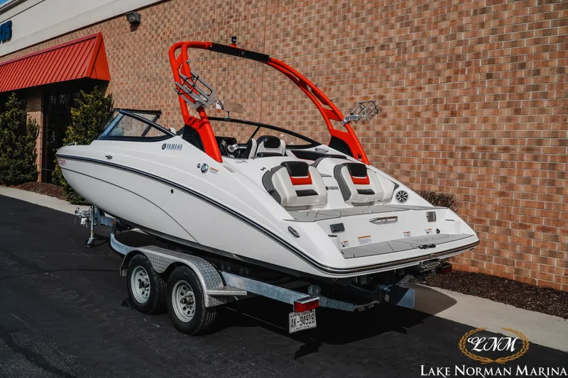 Slide: The Image of 2020 Yamaha Boats 212X on trailer at Lake Norman Marina. - 3