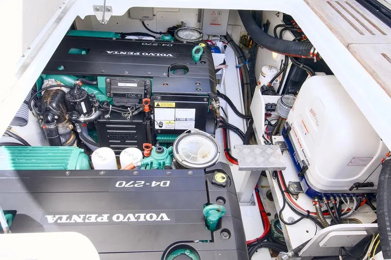 Slide: The Image of Engine compartment of 2020 Jeanneau NC 37 with Volvo Penta engines. - 31