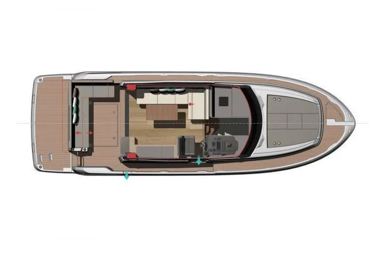 Slide: The Image of Top view layout of 2020 Jeanneau NC 37 boat interior design. - 33