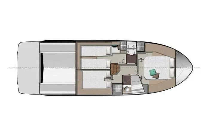 Slide: The Image of Floor plan of 2020 Jeanneau NC 37 boat, featuring cabins and amenities layout. - 34