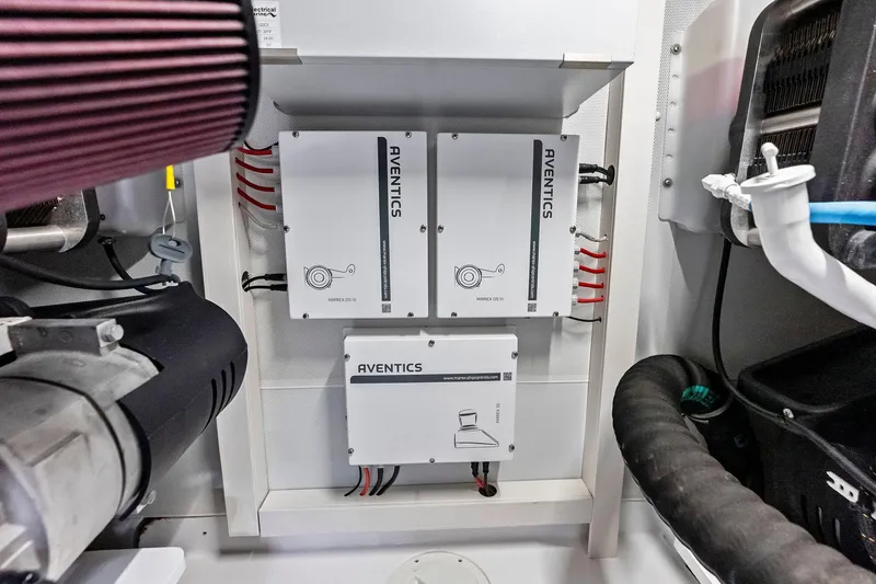 Slide: The Image of Engine room of 2020 Azimut 66 yacht featuring Aventics control systems. - 54
