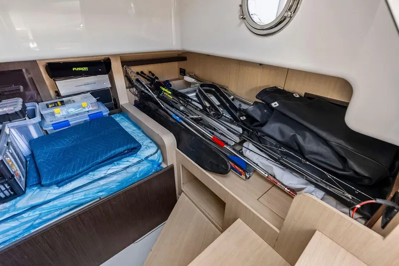 Slide: The Image of Storage area in a 2020 Azimut 66 yacht with fishing gear and equipment. - 58