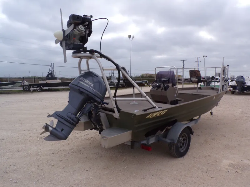 Slide: The Image of 2022 Alweld 1960V boat with Yamaha outboard motor. - 10