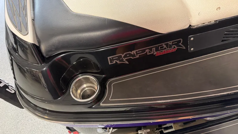 Slide: The Image of Close-up of the rear of a 2016 Moomba Mojo boat with Raptor interior. - 10