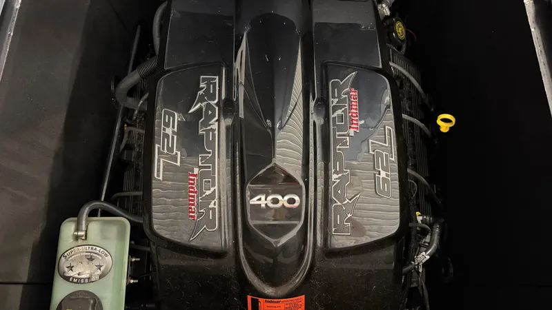 Slide: The Image of Engine compartment of a 2016 Moomba Mojo with a Raptor 6.2L engine. - 23