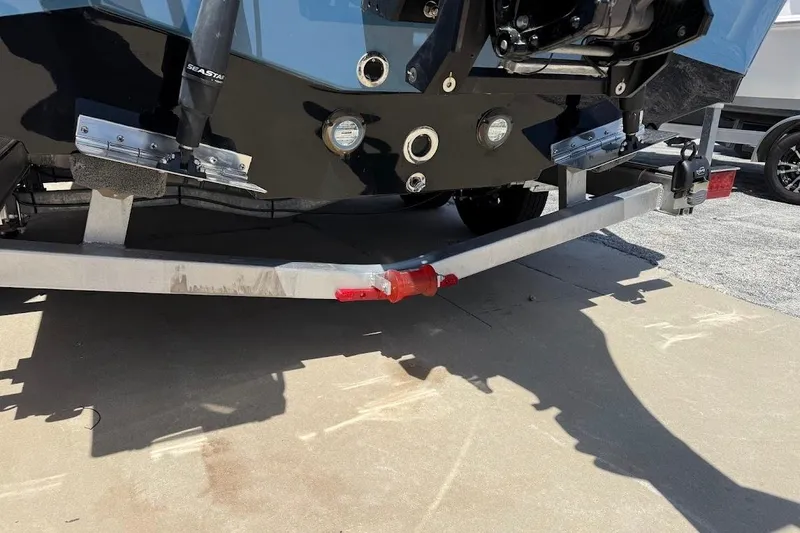Slide: The Image of Rear view of a 2026 Sea Pro 250 Bay boat on a trailer. - 10