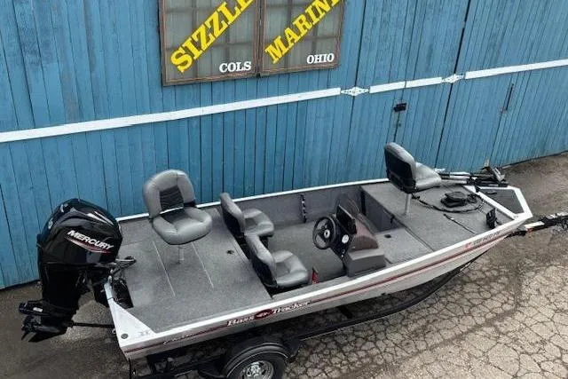 Slide: The Image of 2019 Tracker Bass Tracker Classic XL boat with Mercury engine, parked outside Sizzle Marine, Ohio. - 5
