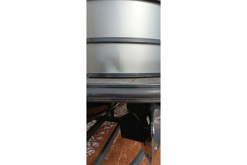 Slide: The Image of 2024 Ranger 2500LS boat detail, showcasing sleek metallic exterior and sturdy construction. - 19