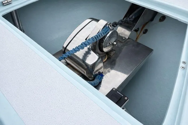 Slide: The Image of Anchor winch system on a 2019 Stoner 23 CC boat. - 17