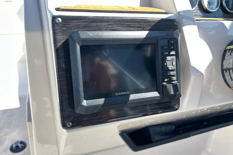 Slide: The Image of Garmin navigation system on 2023 Starcraft SVX 211 IO boat dashboard. - 3
