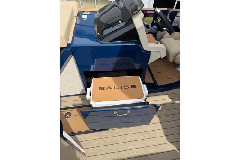 Slide: The Image of 2025 Balise HORIZON26C boat interior with storage compartment and seating. - 29
