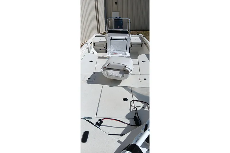 Slide: The Image of 2024 Ranger RB200 boat interior with seating and storage compartments. - 15