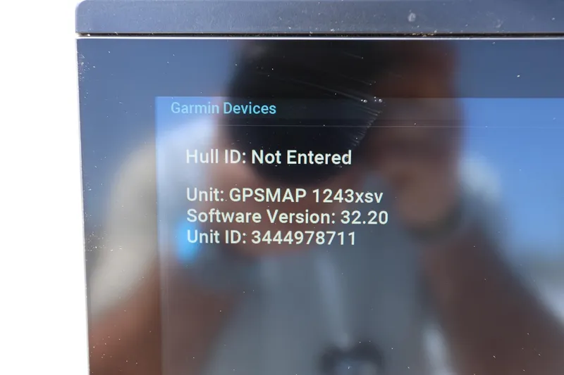 Slide: The Image of Garmin GPSMAP 1243xsv display on 2024 Pathfinder 2300 HPS, software version 32.20. - 17