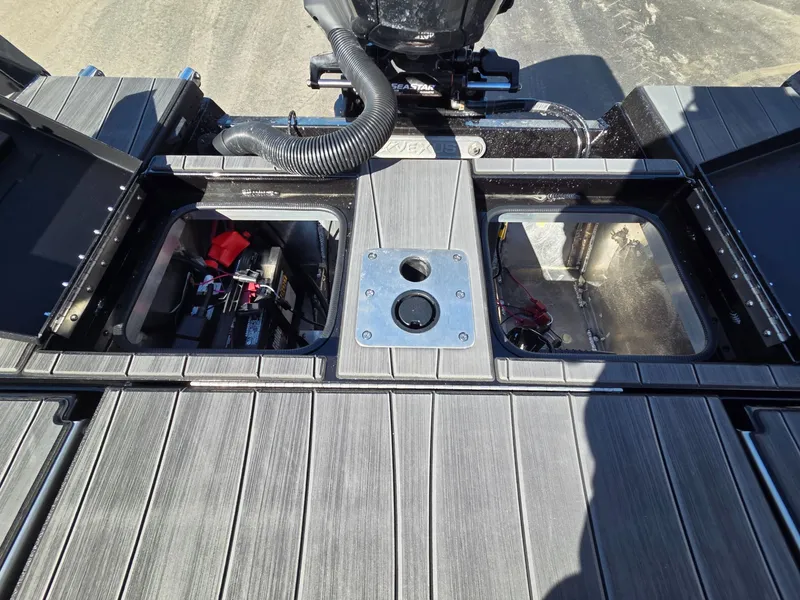 Slide: The Image of Interior view of 2026 Vexus Boats ADX190 with battery compartment. - 33