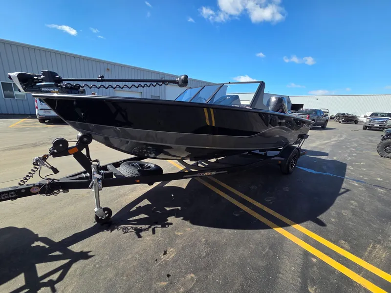 Slide: The Image of 2026 Vexus Boats ADX190 on trailer outdoors. - 7