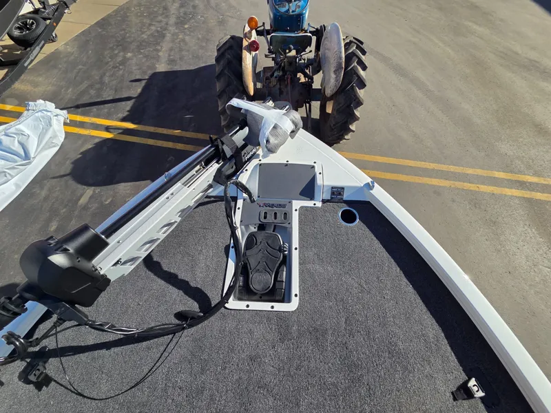 Slide: The Image of Vexus Boats AVX1985s 2026 with tractor in background. - 16