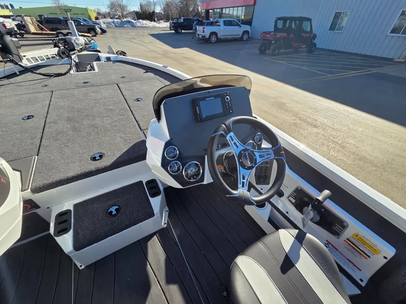 Slide: The Image of Interior view of Vexus Boats AVX1985s 2026 with steering console. - 23