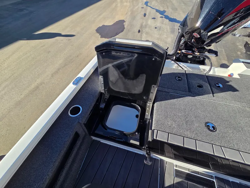 Slide: The Image of Vexus Boats AVX1985s 2026 with open storage compartment lid. - 30