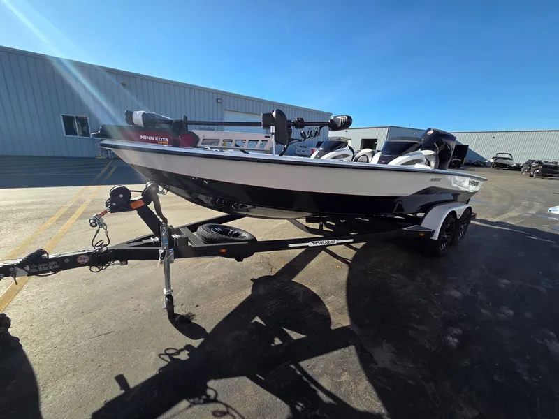 Slide: The Image of 2026 Vexus Boats AVX1985s on trailer, sunny day. - 7