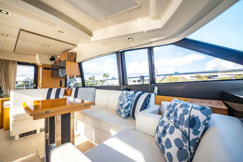 Slide: The Image of Luxurious interior of 2013 Prestige 500S yacht with elegant seating and decor. - 37