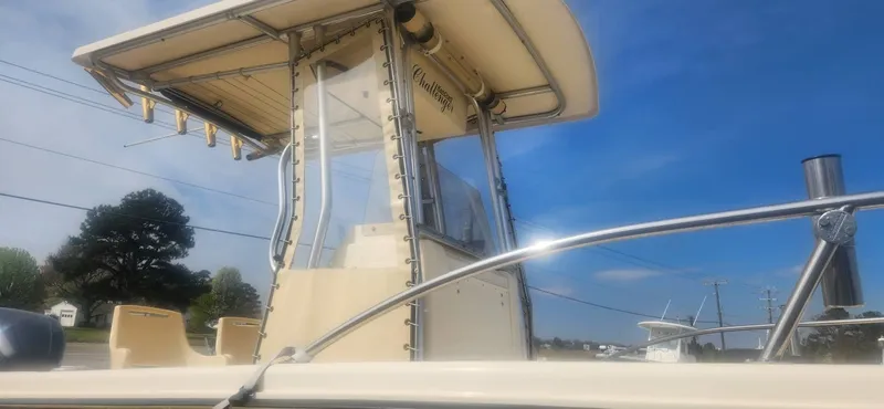 Slide: The Image of 2003 KenCraft Challenger 206 boat with T-top and clear sky. - 5