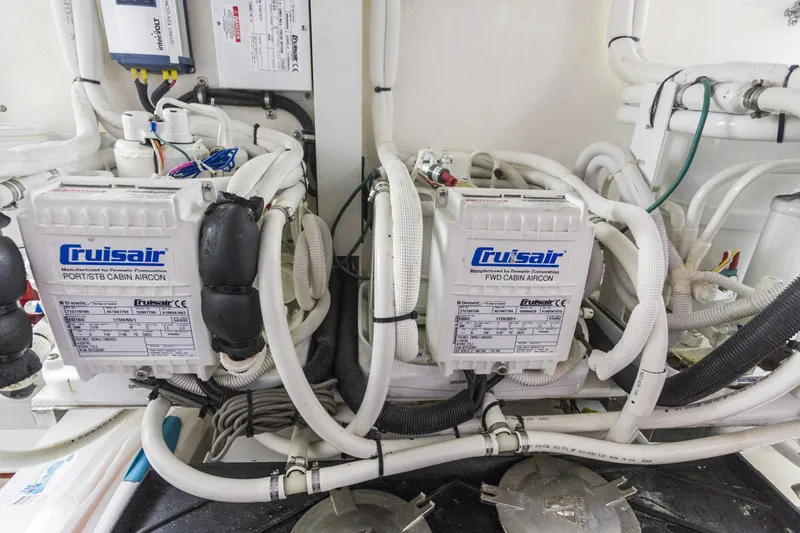 Slide: The Image of Cruisair cabin air conditioning units in 2016 Riviera 5000 Sport Yacht engine room. - 38