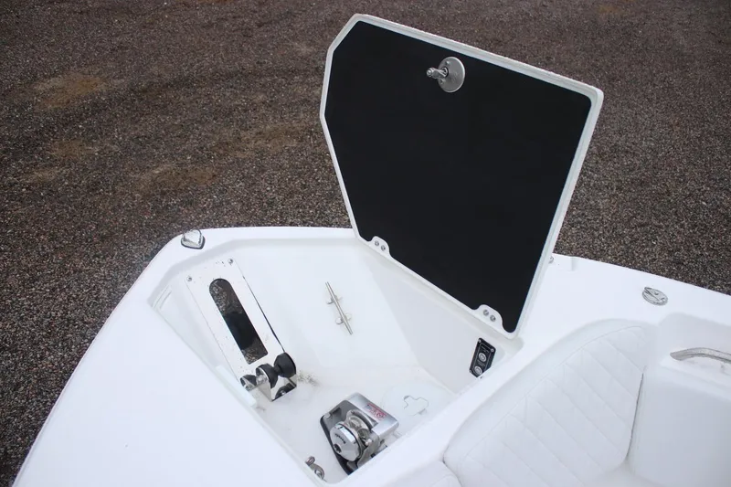 Slide: The Image of Open storage compartment on 2026 Sea Fox 268 Commander boat deck. - 4