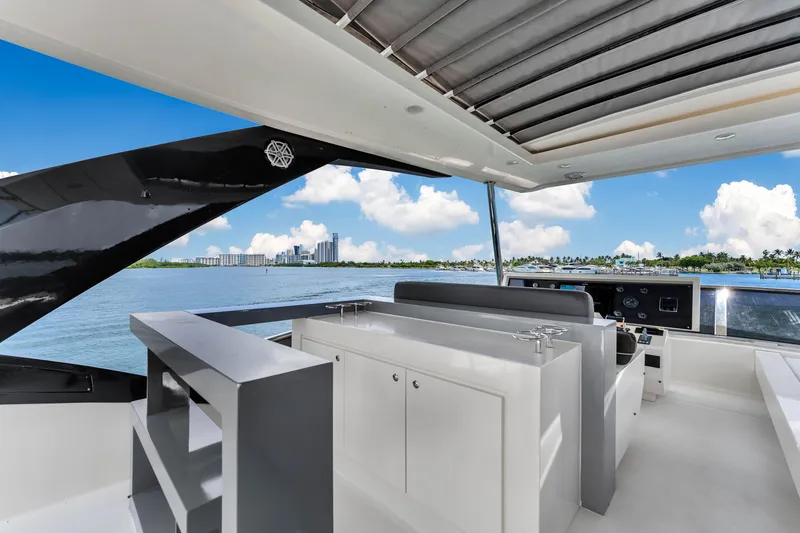 Slide: The Image of Luxurious 2013 Astondoa 72 GLX yacht interior with ocean view and modern design. - 30