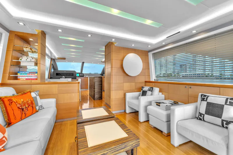 Slide: The Image of Luxurious interior of 2013 Astondoa 72 GLX yacht with modern furnishings and elegant design. - 47