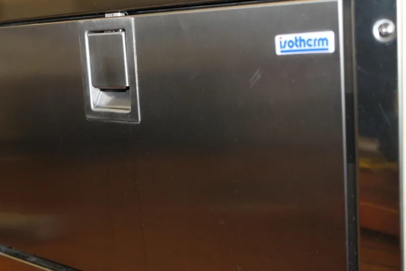 Slide: The Image of Stainless steel Isotherm refrigerator on 2018 Chris-Craft Launch 34 boat. - 21