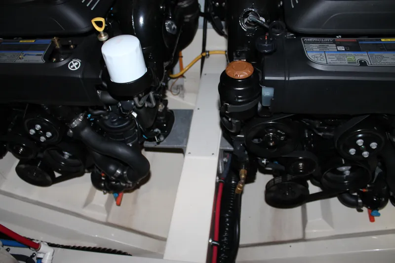 Slide: The Image of Engine compartment of a 2018 Chris-Craft Launch 34 boat. - 51