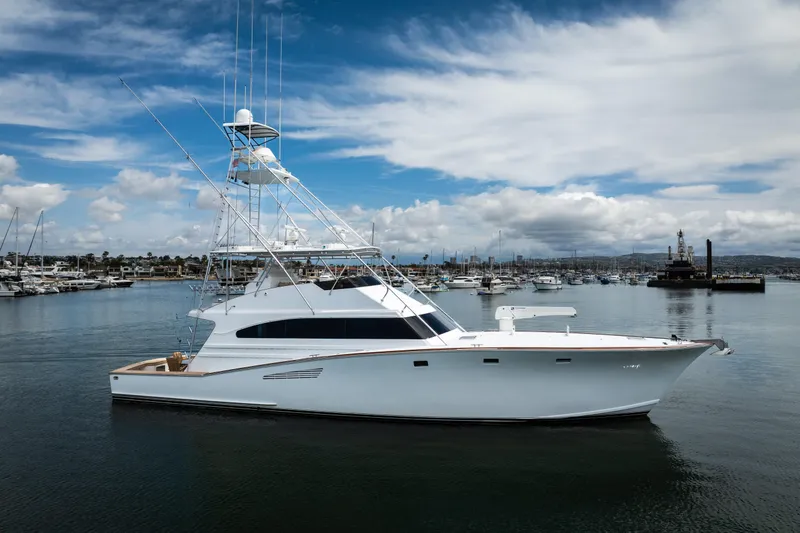 Slide: The Image of Luxurious interior of a 1993 Lydia Sportfisher yacht with ocean view and elegant furnishings. - 2