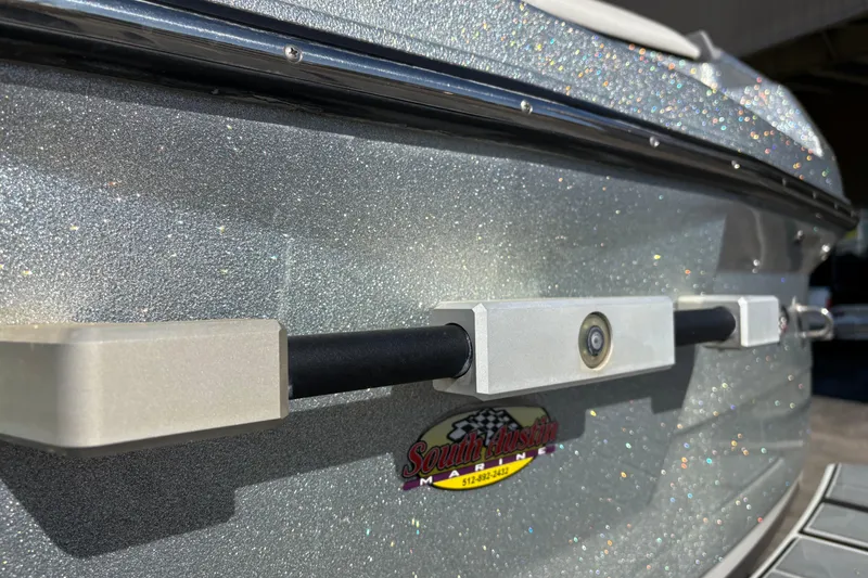 Slide: The Image of 2021 Supra SE 550 boat with metallic finish and rear camera detail. - 8