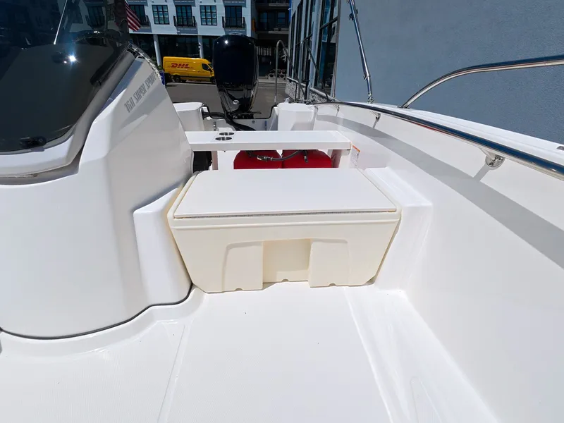 Slide: The Image of Interior of a 2026 Boston Whaler 160 Super Sport boat. - 17