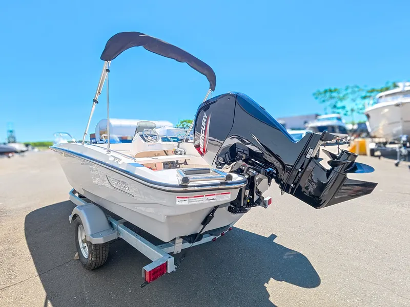 Slide: The Image of Boston Whaler 160 Super Sport 2026 on trailer, exterior view. - 5