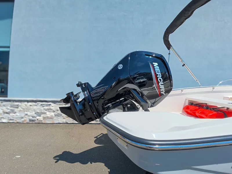 Slide: The Image of Boston Whaler 160 Super Sport 2026 with Mercury outboard motor. - 7