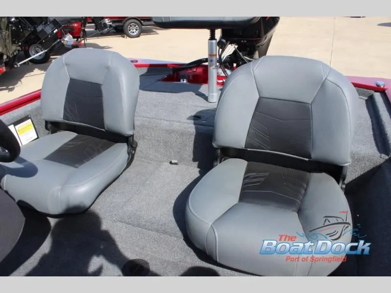 Slide: The Image of Gray boat seats on a 2022 Pro 170 model. - 12