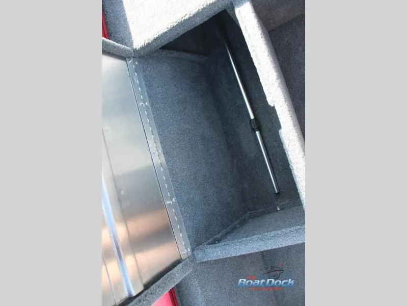 Slide: The Image of Interior of a 2022 Pro 170 boat model with storage compartment. - 16