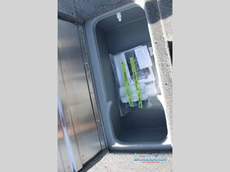 Slide: The Image of Open storage compartment in Pro 170 boat, model 2022. - 17