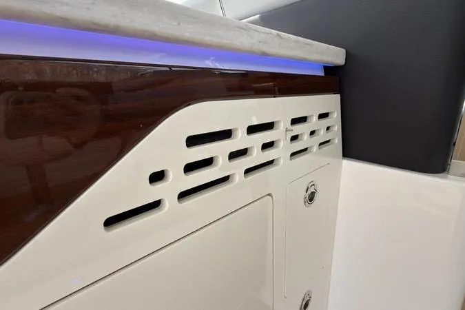 Slide: The Image of 2025 Regal LX43 interior detail with modern design and ambient lighting. - 39