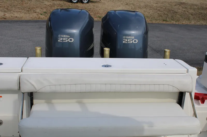 Slide: The Image of 2007 Hydra-Sports Vector 2900 CC with twin Yamaha 250 engines, rear seating view. - 4