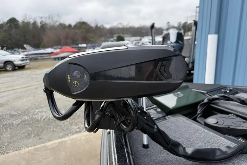 Slide: The Image of Close-up of a 2026 Phoenix 721 ZXL boat component, featuring sleek design and controls. - 9