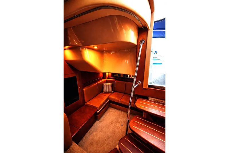 Slide: The Image of Luxurious interior of 2007 Sea Ray 40 Sundancer yacht with cozy seating area. - 10