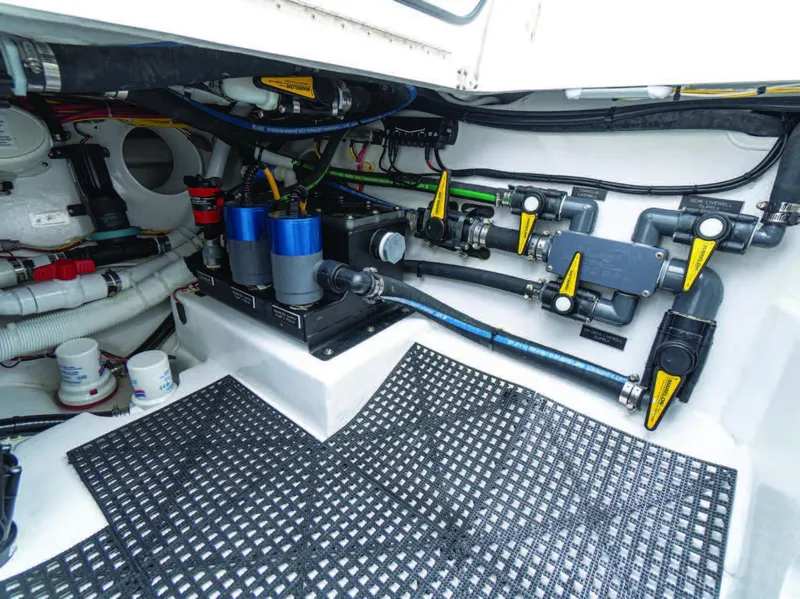 Slide: The Image of Engine compartment of 2026 Valhalla Boatworks V-41, showcasing advanced mechanical systems and components. - 7