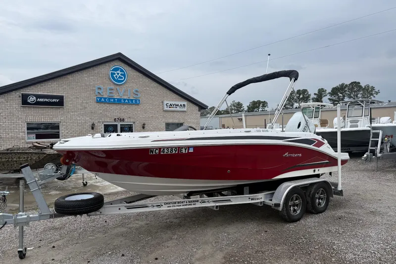 The Image of 2022 Hurricane SunDeck Sport 205 OB boat on trailer at Revis Yacht Sales. - 1