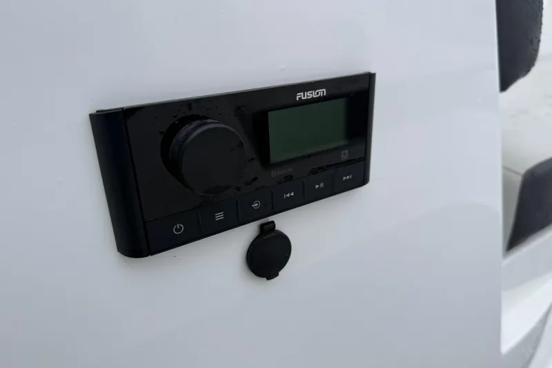 Slide: The Image of Fusion audio system on 2022 Hurricane SunDeck Sport 205 OB boat. - 30